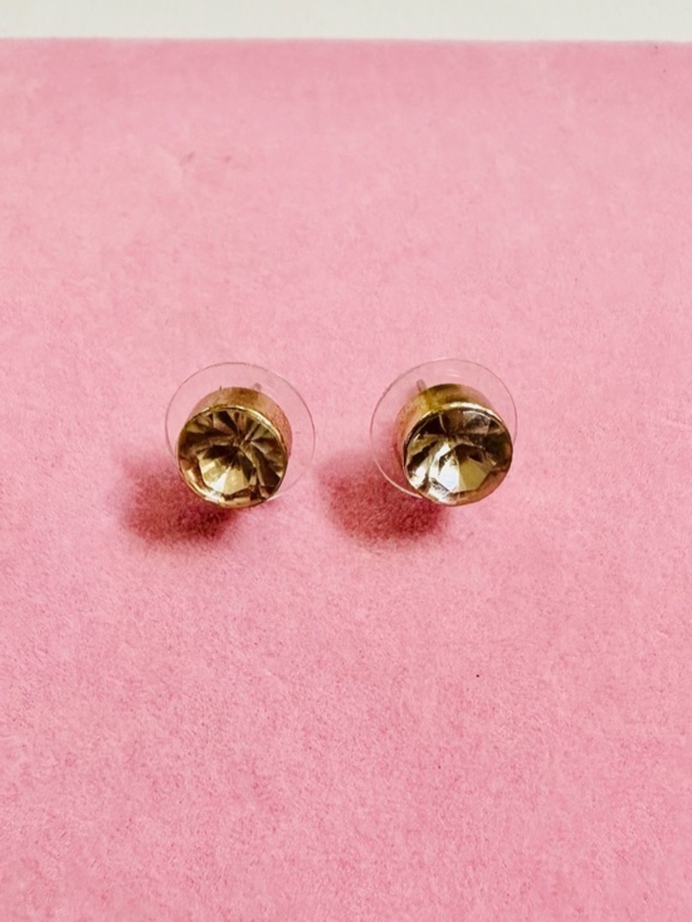 Champagne Rhinestone Stud Earrings